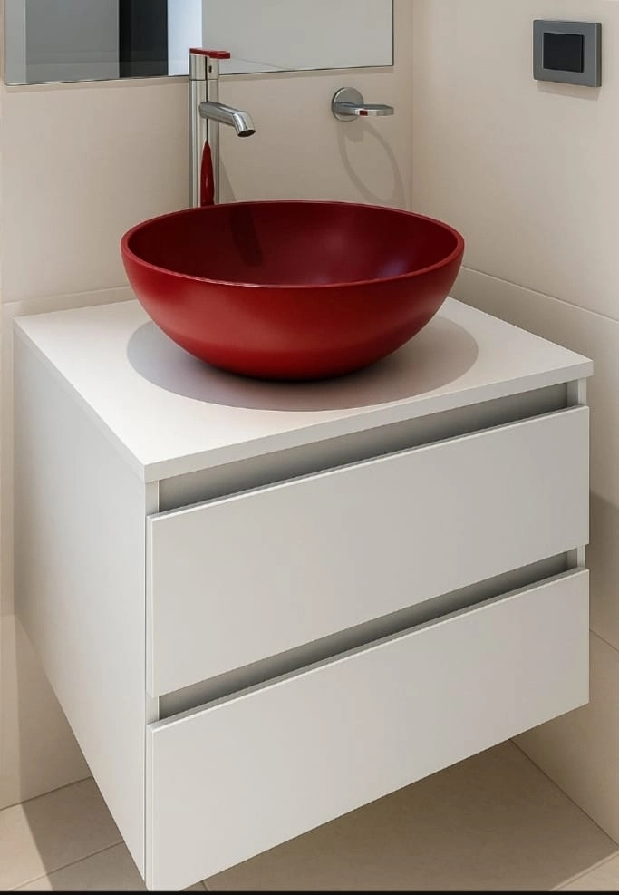 Vanitorio Flotante para Baño en Melamina RH con Cajones